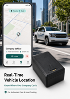 Traceur GPS magnétique Trevaron Auto 5200mAh pour la gestion de flotte d'entreprise, abonnement au moniteur de véhicule via application requis