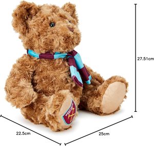 Peluche officielle West <span class=keywords><strong>Ham</strong></span> <span class=keywords><strong>FC</strong></span> Supersoft Classic Bear 25 cm, sans rembourrage, pour adultes/enfants, fabriquée par Gift Scholars. - Product Image 5