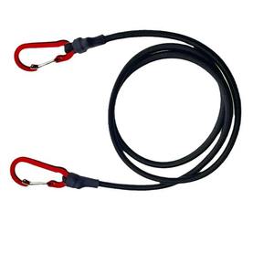 Airaj – corde élastique de 8mm avec mousqueton rouge, sangle de camping ovale ultralégère de 60cm pour kayak, vélo, bagages - Product Image 2