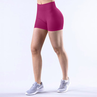 Shorts de sport personnalisés pour femmes, en tissu nylon compressif, séchage rapide, pour entraînement athlétique, yoga, fitness, taille mi-haute