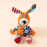 Jouets pour chiens de luxe écologiques en peluche de maïs, couineurs intégrés, formes d'éléphant et de renard, jouets à mâcher pour le nettoyage des dents, usage quotidien