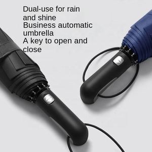 Paraguas Plegable Automático de 10 Varillas para Hombre, con Impresión Publicitaria, 106 cm de Diámetro Abierto, Stock de Fabricantes - Product Image 2
