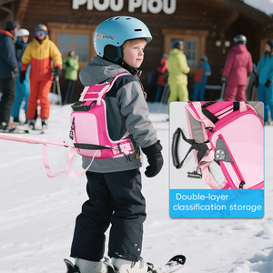 Sac à dos de ski portable pour enfants, harnais d'apprentissage de snowboard pour débutants, cours de ski, sports de neige en plein air, personnalisable en usine - Product Image 2