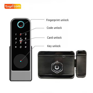 กลอนประตูอัจฉริยะ Glomarket Tuya กันน้ำ ระบบ WiFi ดิจิตอล ล็อคด้วยลายนิ้วมือคู่ ตัวล็อคทำจากอลูมิเนียมอัลลอยด์ ปลดล็อคด้วยรีโมท  สำหรับประตูภายนอก - Product Image 6