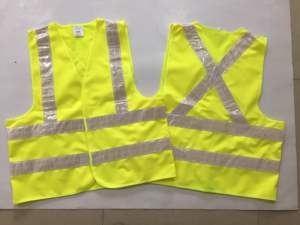 البوليستر الأصفر DDP الطريق 120gsm سترة السلامة سترة عاكسة صدرية عاكس سترة عاكسة مع شرائط عاكسة - Product Image 6
