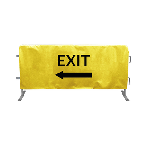 Barrera de vinilo para eventos al aire libre personalizada, valla de barricada, cubierta de control de multitudes, Bandera de impresión, tela, valla de poliéster, bandera flexible - Product Image 6