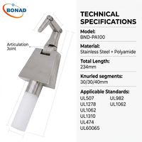 Stainless Steel 304 Nylon+Stainless Steel for Finger Probe 101.6mm Length IEC Type IP2X/IP3X Protection High Accuracy Testing