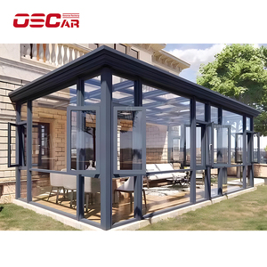 Portes et fenêtres antirouille, belles, amovibles et robustes, cour, nouveau plafond de pavillon décoratif en alliage d'aluminium en métal Sun R - Product Image 1