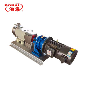 <b>Small</b> Food Grade Rotary Lobe <b>Pump</b> SS Cam Rotor Stator Sanitary 3-Phase for Paste Chocolate Mortar Custom OEM - Product Image 4