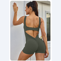 Tendance populaire nouveau Style Sexy femmes Yoga combinaisons V forme bout à bout dos nu entraînement sportif Jogging porter