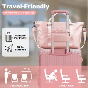 Large Capacity Duffel <b>Travel</b> <b>Bag</b> with Waterproof Nylon Fabric Multi-Pocket Organization <b>Travels</b> Airplane Friendly - Product Image 2