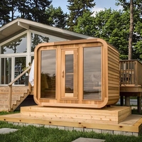 Sauna infrarouge extérieur en bois massif Super 3kw avec fonction vapeur humide, capacité 4-8 personnes, 1200W, commande par ordinateur