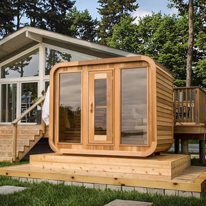 Sauna Exterior de Madera Sólida <span class=keywords><strong>Super</strong></span> 3kw con Función de Vapor Húmedo, Capacidad para 4-<span class=keywords><strong>8</strong></span> Personas, 1200W, Control por Computadora - Product Image 2