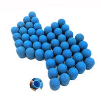 HYTOOS 13mm Base en plastique bleue, Capuchon de ponçage, Bloc de ponçage pour pédicure, 50 pièces/paquet, Accessoires pour ponceuse à ongles, Outil pour les pieds, Sans grip