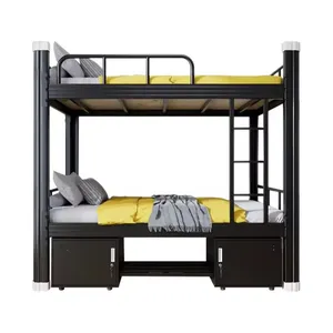 Jonge Stalen Loft Stapelbed Meubelset Stevig Metalen Bed Frame Voor Kinderen En Kinderen