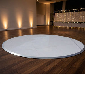 Plataforma de aluminio moderna, redonda y blanca para pista de baile, para decoración de bodas y eventos. - Product Image 1