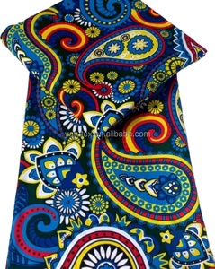 Tela africana con estampado de cera holland, tejido brocado para ropa de cama de hospital, modelo les bazin 2022, venta directa de fábrica - Product Image 2