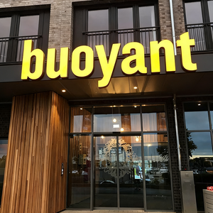 Factory Indoor Stainless Steel Edgelit Backlight <b>Letter</b> logo Signage Acrylic Sign Custom Led Backlit Sign <b>Board</b> for Restaurant - Product Image 4