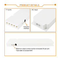 Driver LED version slim AC DC 12V 5A 100-240VAC Transformateur pour bande LED