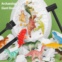 Kit d'excavation d'œufs de dinosaures, ensemble de jouets d'archéologie avec 12 figurines de dinosaures et outils, cadeau éducatif STEM pour enfants