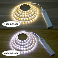 Bande lumineuse LED USB 1M 2M 3M avec capteur de mouvement PIR, étanche, 2835 SMD, éclairage sous armoire, lit, cuisine