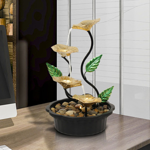 Fuente de agua Feng Shui para decoración de escritorio, de hierro y plástico, con agua que fluye, para interiores, oficina, regalo para atraer la riqueza - Product Image 2