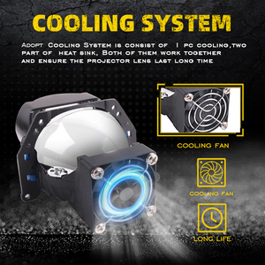 Faro delantero de coche de 3 pulgadas, iluminación automática, 64W, 6000k, <span class=keywords><strong>K6</strong></span>, bi, led, lente de proyector para montaje de faro de coche - Product Image 2