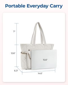 กระเป๋าโท้ทน้ำหนักเบาแบบเย็บติดกันสำหรับผู้หญิง กระเป๋าใส่แล็ปท็อปสำหรับธุรกิจ มีหลายช่องใส่ของ กระเป๋าหิ้วแบบพัฟเฟอร์ กระเป๋าโท้ทสำหรับผู้หญิง ขายส่ง - Product Image 6