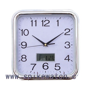 Square Style Plastic Frame Digital Promotional Wall Clocks