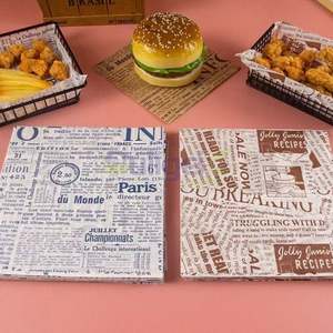 Papier d'emballage pour hamburger, papier de cuisson résistant à la graisse, papier de pulpe enduit, impression de logo personnalisée, qualité alimentaire - Product Image 2