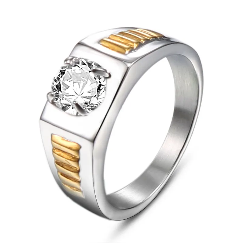 Bagues de fiançailles de haute qualité, bague en diamant plaqué or véritable 18k pour femmes