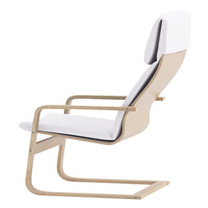 Chaise à bascule suspendue Chaise longue Fauteuil de salon à bascule en bois suspendu moderne pour adultes - Product Image 2
