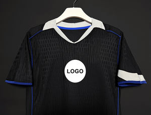 Camiseta de Fútbol con Diseño de Rayas Azules y Rojas, Logotipo Personalizado, Camisetas de Fútbol Personalizadas para Hombre, Camiseta de Fútbol de Secado Rápido - Product Image 4