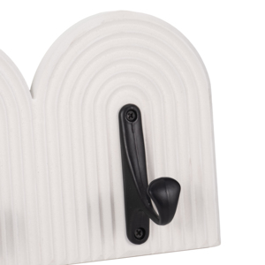 Moderno appendiabiti da parete decorativo con ganci, organizer per riporre oggetti, ideale per l'ingresso o il bagno. - Product Image 4