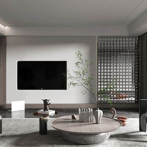 SANTOPOVA Wall Mounted <b>Tv</b> Cabinets Unit with <b>Fireplace</b> Modern Wood Wall Furniture Living Room Stand Design Wooden <b>Tv</b> Cabinet - Product Image 4