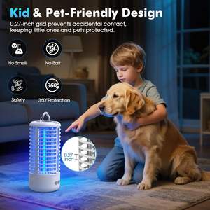 Saijzek 2500mah Rechargeable Portable Bug Zapper Tueur d'insectes moustiques haute efficacité avec <span class=keywords><strong>lampe</strong></span> à LED matériau ABS - Product Image 4