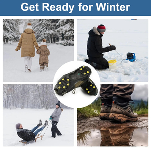 Chaussures d'hiver d'extérieur antidérapantes à 10 crampons pour la marche sur glace - Product Image 2