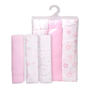 32S Nice Quality Customize Cotton 2-6 Layer Baby Girl Muslin Swaddle Blanket