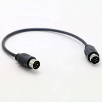 Kabel CCTV Wavelink Mini Din 4/5/6/7/8/9/10Pin Male to Male Serat Optik Din Date 2k/4k/6k/8k