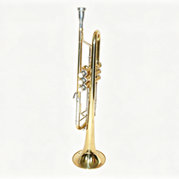 Musical Instrument OEM Acceptable Gold Lacquer Classic Structure Trumpet