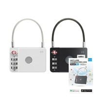 Serrure de bagage intelligente en plastique MiLi MiLock Duo approuvée par la TSA, avec suivi GPS en temps réel et localisation Google Find My Tracker