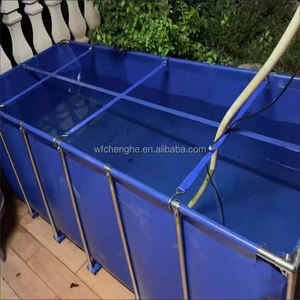Bassin carré d'aquaculture sur mesure 500L 800L <span class=keywords><strong>1000L</strong></span> en fibre de verre et bâche PVC pour l'élevage de crevettes - Product Image 4