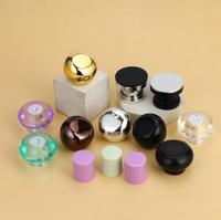 Bouchons de flacons de parfum en verre élégants électroplaqués à col frisé, assortis, en gros, 30 ml, 50 ml, 100 ml