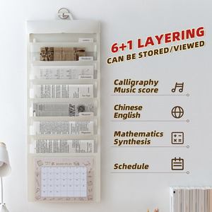 Sac <span class=keywords><strong>de</strong></span> rangement mural A4 pliable pour tutorat, sac suspendu pour <span class=keywords><strong>dossiers</strong></span>, idéal pour l'école et le bureau - Product Image 4