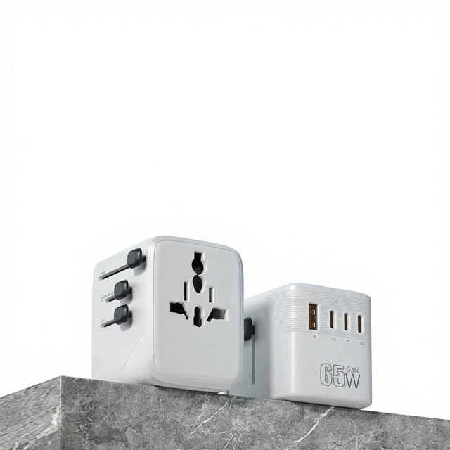 USB Stereo Multi-function Adapter Global-compatible Travel Plug Converter GaN Fast-charging Plug Model A612 65Wwholesale