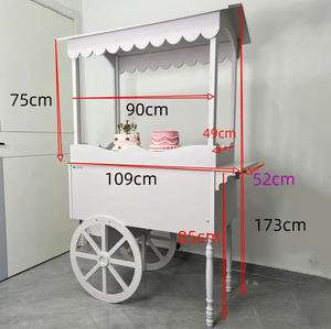 Chariot à assiettes à dessert moderne et simple pour douche de bébé Chariot à fleurs pour affichage de décoration de gâteau de mariage avec fonction de chariot à bonbons - Product Image 6