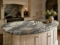 Dalle de marbre rouge Cipollino-Ondulato SH STONE, finition polie, pour comptoirs, plans de travail, revêtements muraux, fabrication sur mesure, découpe sur mesure