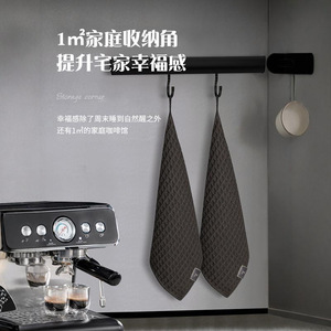 Waffle <b>Cloth</b> Dish Towel Thickened <b>Absorbent</b> Lint Free Kitchen Cleaning Towel Rectangle Solid Color - Product Image 4