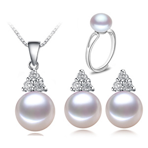클래식 진주 보석 세트 S925 스털링 실버 925 여성용 고급 주얼리 선물 도매 - Product Image 4