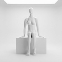 Maniquíes de Exhibición para Tiendas de Ropa, Maniquíes de Escaparate, Maniquíes Femeninos Sentados, Maniquí de Cuerpo Entero para Vestido de Novia Estilo Coreano Blanco